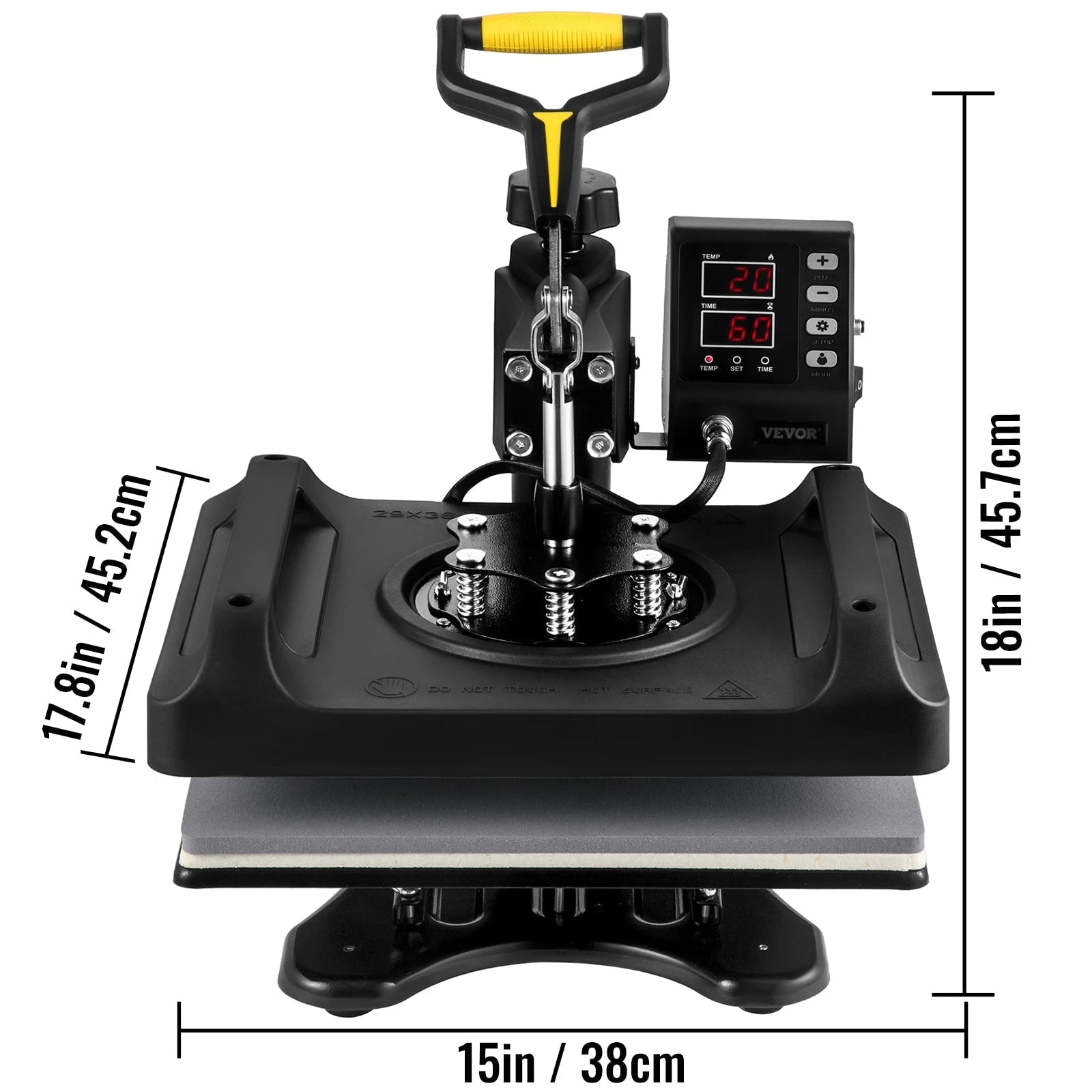 Storazone VEVOR 30*38CM 8 in 1 Combo Upgrade Heat Press Machine 360° Rotation Sublimation Printer Cap Shirt Mug Plate 2D Heat Transfer