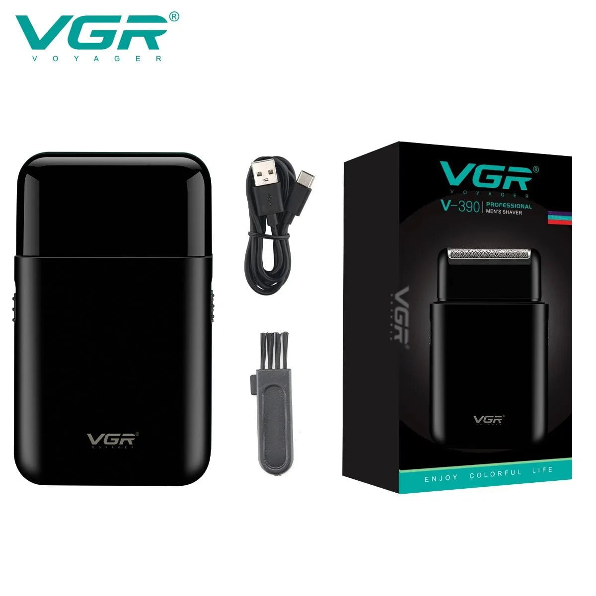 Storazone VGR Electric Shaver Professional Shaver Portable Mini Shaving Machine USB Charge Beard Trimmer for Men V 390