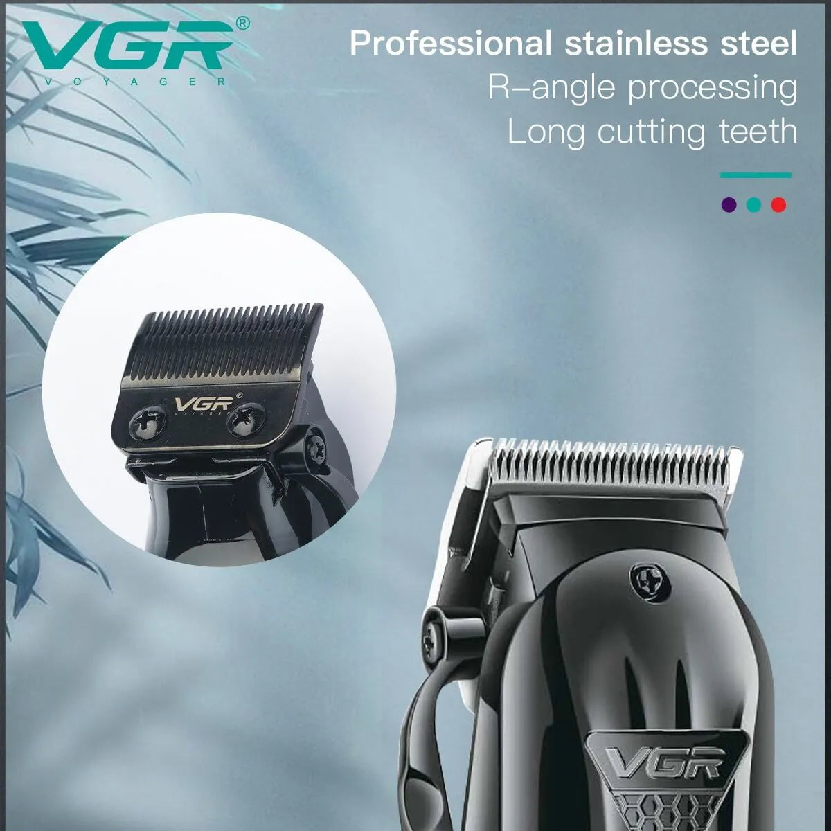 Storazone VGR Hair Clipper Professional Hair Cutting Machine Hair Trimmer Adjustable Cordless Rechargeable V 282