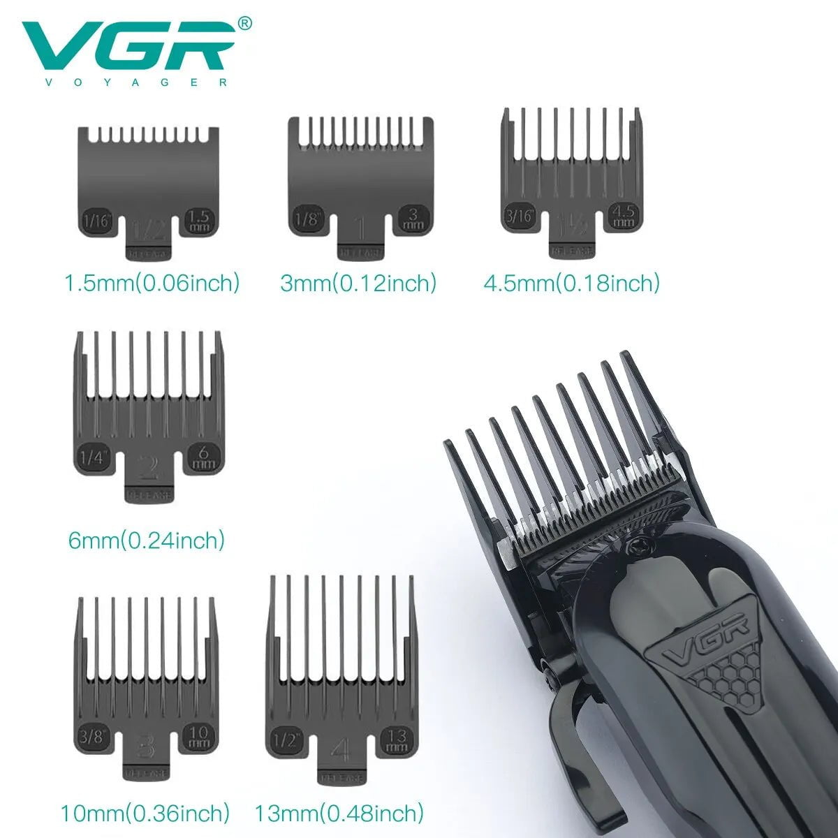 Storazone VGR Hair Clipper Professional Hair Cutting Machine Hair Trimmer Adjustable Cordless Rechargeable V 282