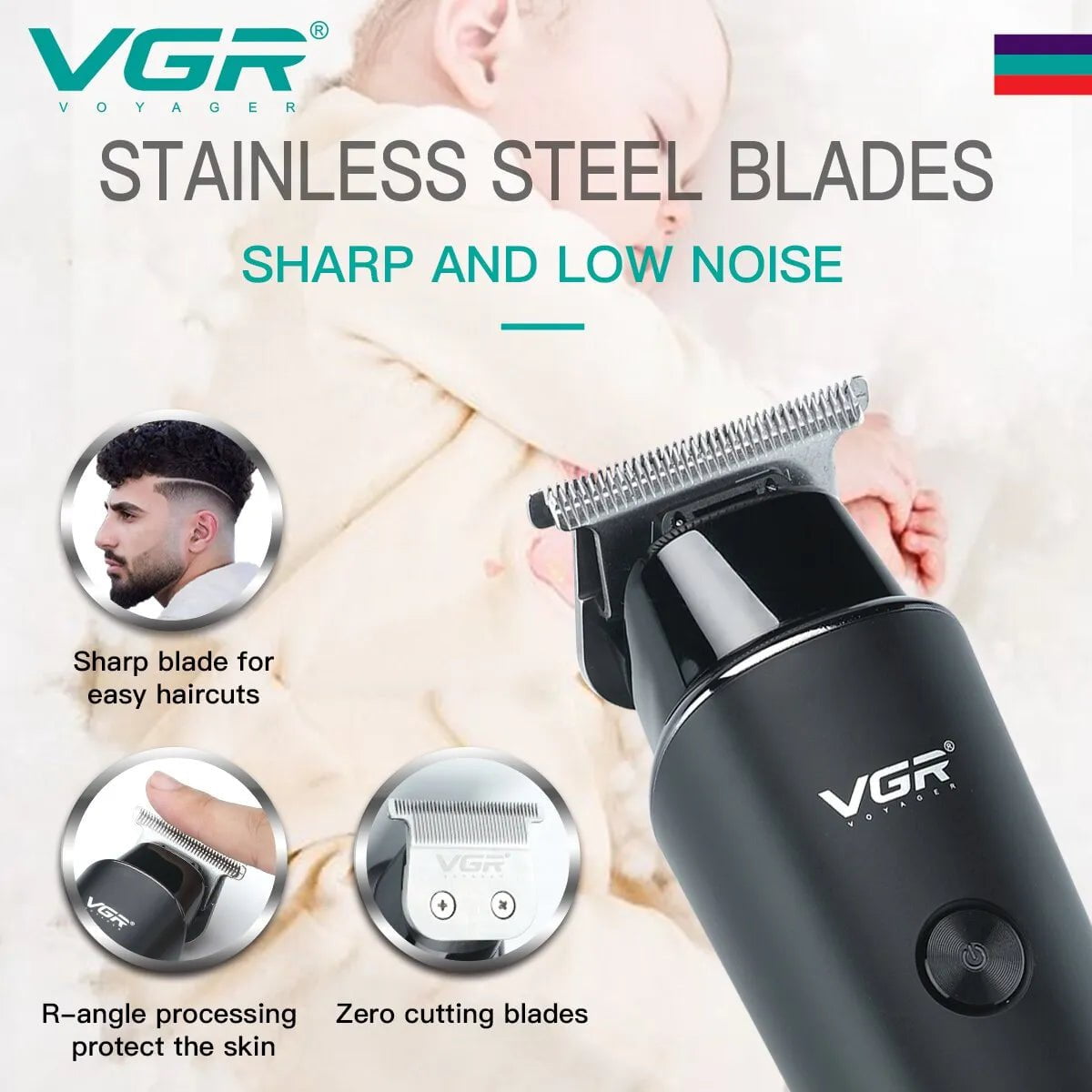 Storazone VGR Hair Trimmer Professional Electric Trimmers Cordless Hair Clipper Rechargeable LED Display V 937