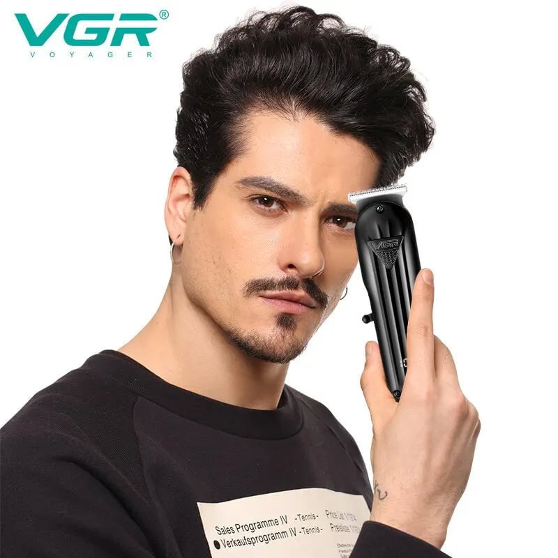 Storazone VGR Hair Trimmer Professional Hair Clipper Electric T-Blade Hair Cutting Machine 0mm LED Display Barber Trimmer for Men V-982