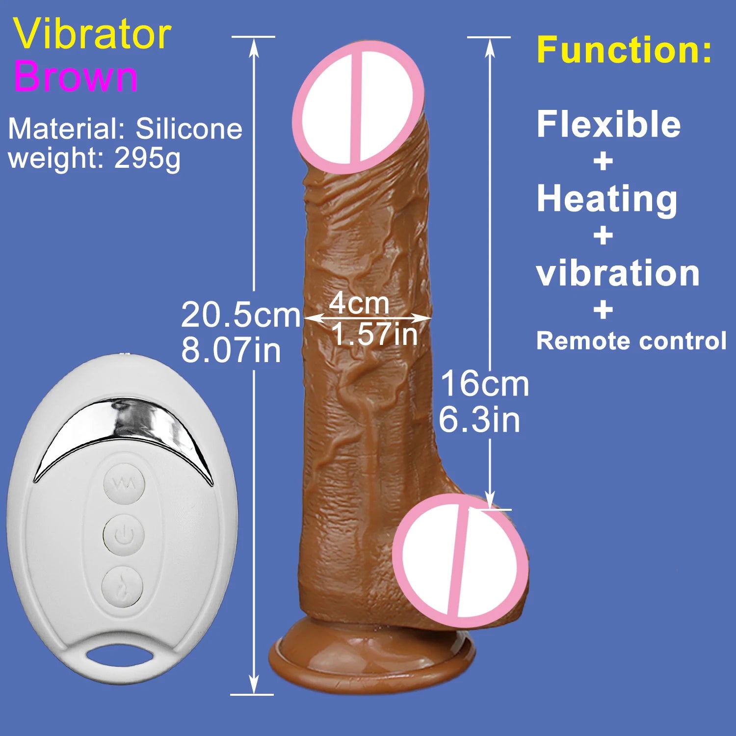 Storazone Vibrator-Brown / CHINA Soft Realistic Skin Feel Human Penis Cheap Dildo Double Silicone Suction Cup Thick Dick Anal Sex Toys Men Women Gay Strapon Cock