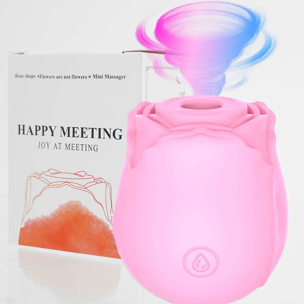 Storazone Vibrator Clitoris 1 / CHINA Rose Shape Vaginal Sucking Vibrators Erotic Nipple  Sucker Oral Sucker 6 Frequency Sucking 6 Licking Clitoris Vibrator for Women
