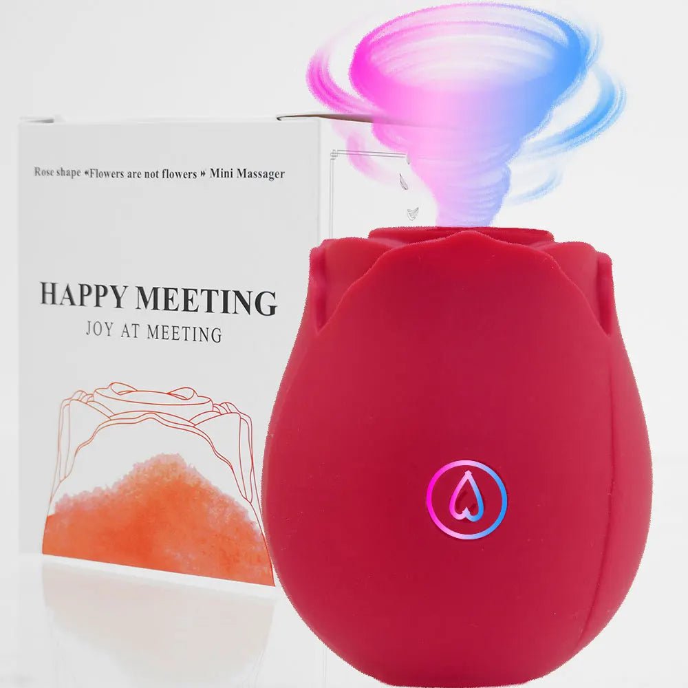 Storazone Vibrator Clitoris 5 / CHINA Rose Shape Vaginal Sucking Vibrators Erotic Nipple  Sucker Oral Sucker 6 Frequency Sucking 6 Licking Clitoris Vibrator for Women
