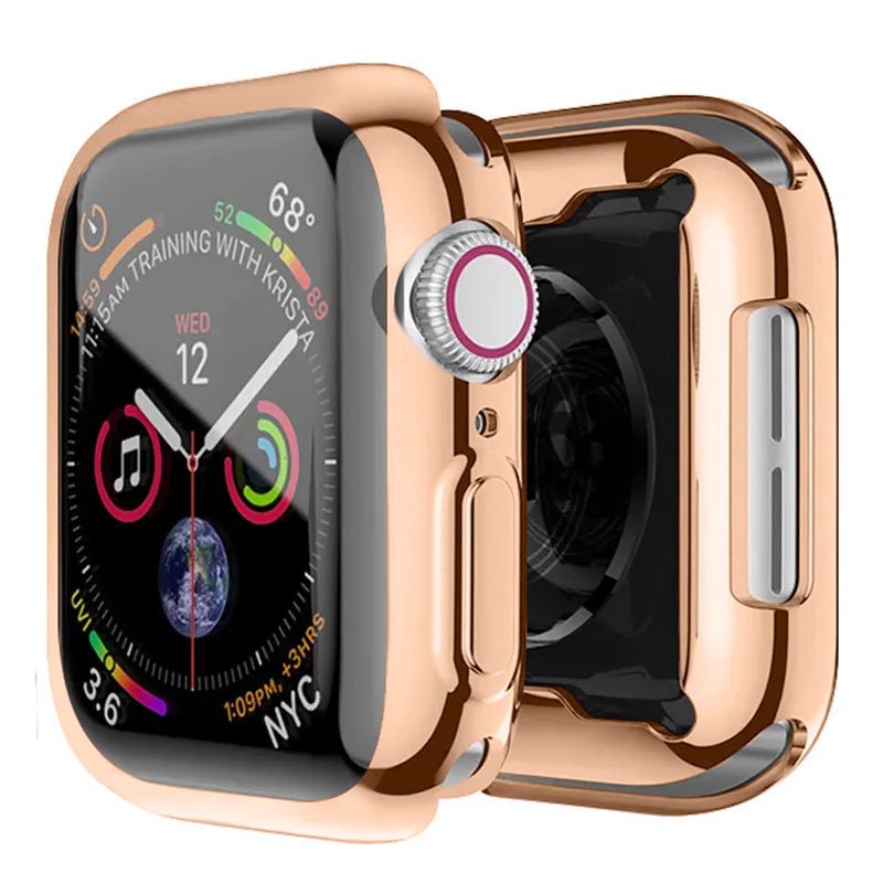 Storazone Vintage gold / Series 7 8 9 45MM Screen Protector for Apple Watch Case 45mm 41mm 44MM 40MM 42mm 38MM Full TPU Bumper Cover Accessories Iwatch Series 9 8 7 SE 6 3