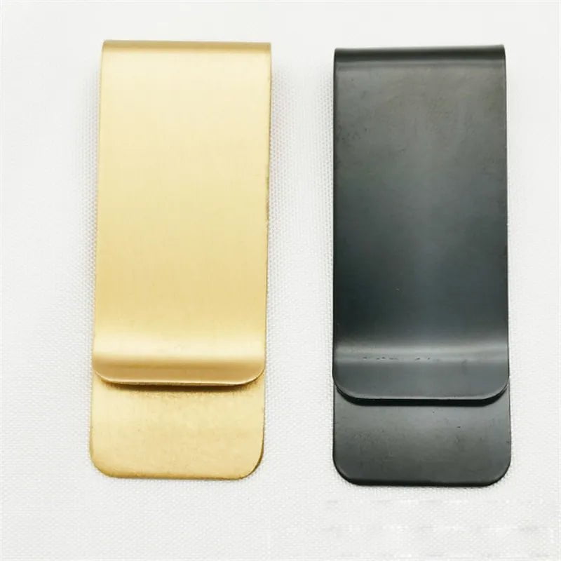 Storazone Vintage Solid Brass Money Clip Wallet Thickness Metal Men Cash Bill Clamp Holder ID Credit Card Folder For Male Mini Purse