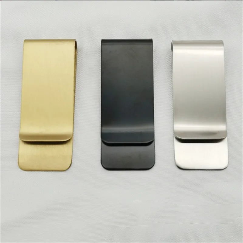 Storazone Vintage Solid Brass Money Clip Wallet Thickness Metal Men Cash Bill Clamp Holder ID Credit Card Folder For Male Mini Purse