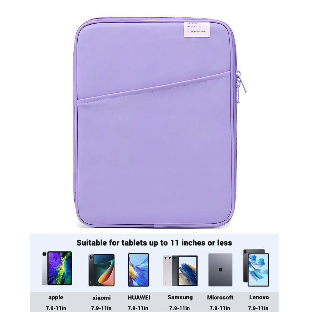 Storazone violet / 11in Tablet Handbag Case 9-11inch For iPad Air 4 5 Pro 11 Mini 5 6 iPad Case For XiaoMi 5 Samsung Huawei Lenovo Shockproof Pouch Bags