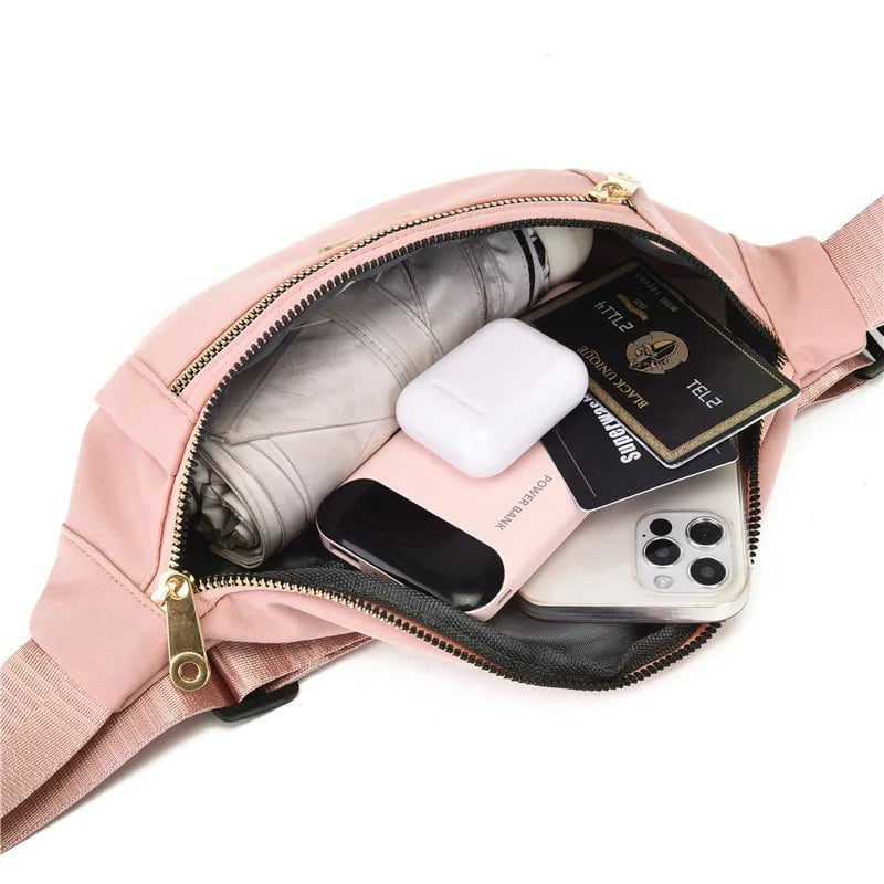 Storazone Waist Bags for Women Oxford Leisure Color Waist Bag Shoulder Crossbody Chest Bags Handbags All-match Messenger Belt Bags
