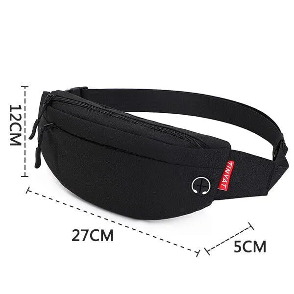 Storazone Waist Black T2003 TINYAT Men Waist Bag Pack Purse Casual Large Phone Belt Bag Pouch Women's Canvas Travel Phone Bag Fanny Banana Bag Hip 4 Pockets