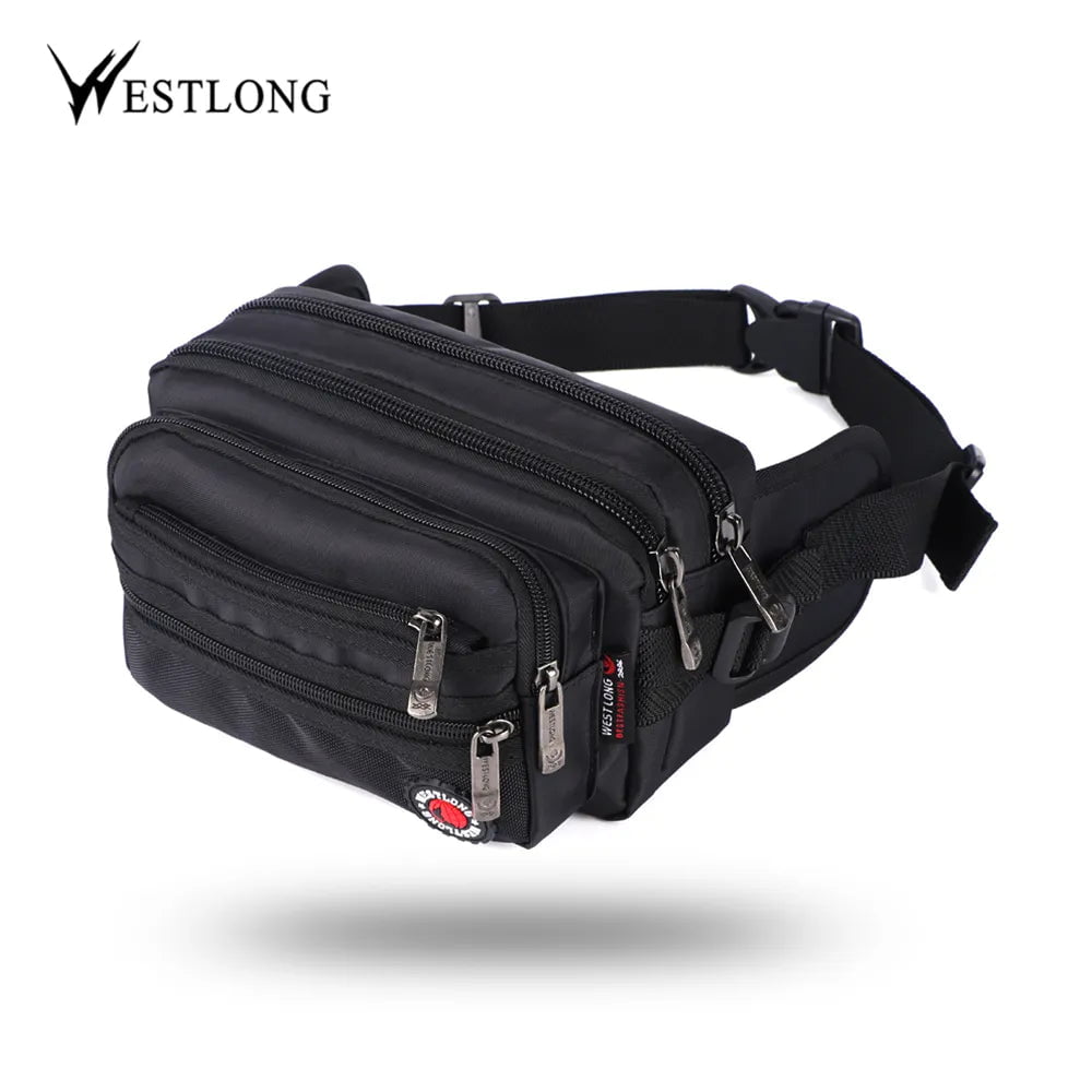 Storazone Waist Pack Casual Functional Fashion Men Waterproof Fanny Pack Women Belt Bum Bag Male Phone Wallet Pouch Bags Unisex 98011