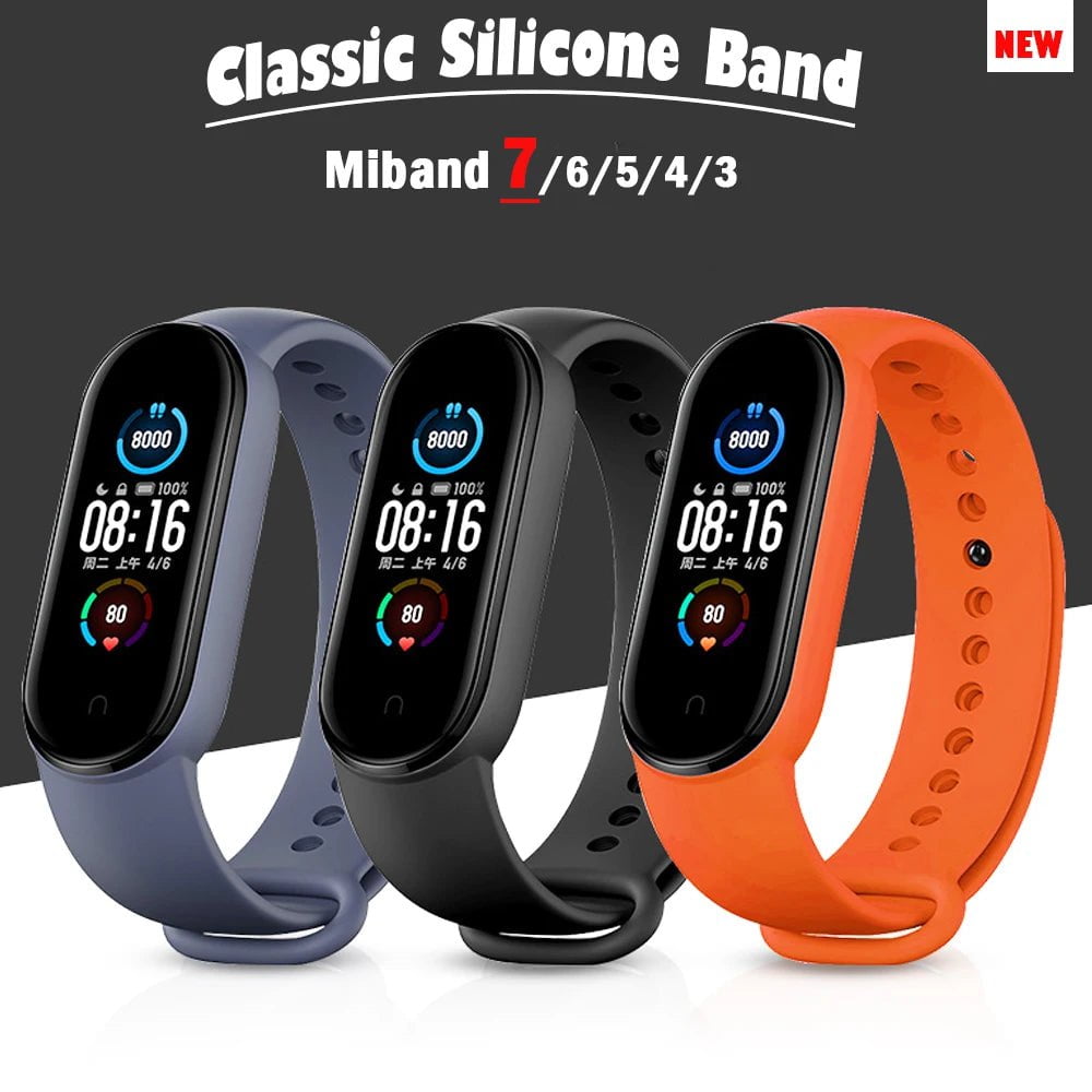 Storazone Watchbands for Xiaomi Mi Band 7 bracelet silicone wrist Miband 5 6 NFC Replacement pulsera Sport correa mi band 7 6 3 4 5 strap