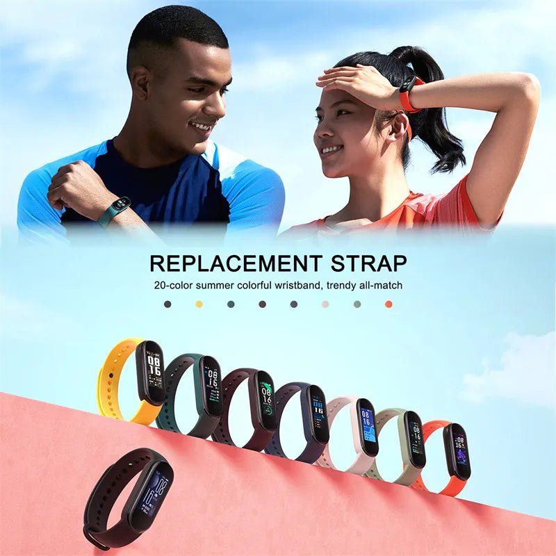 Storazone Watchbands for Xiaomi Mi Band 7 bracelet silicone wrist Miband 5 6 NFC Replacement pulsera Sport correa mi band 7 6 3 4 5 strap