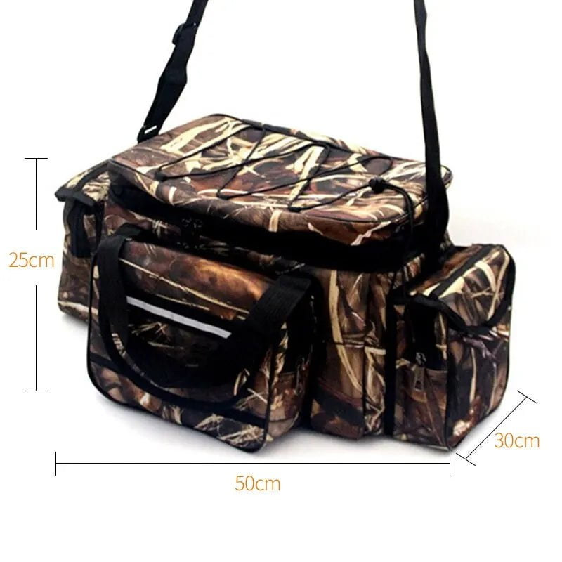 Storazone Waterproof Fishing Bag Nylon Large Capacity Multi Purpose Fishing Tackle Two Layer Waterproof Outdoor Shoulder Bags