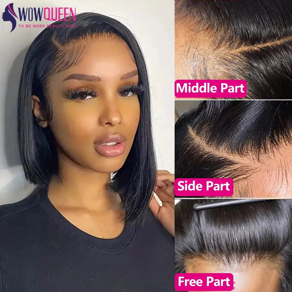 Storazone Wear And Go Bob Wig Glueless Wig Human Hair Ready To Wear Straight Bob Hair Wig Human Hair 30 Inch Pre Cut Lace 4x4 Closure Wig