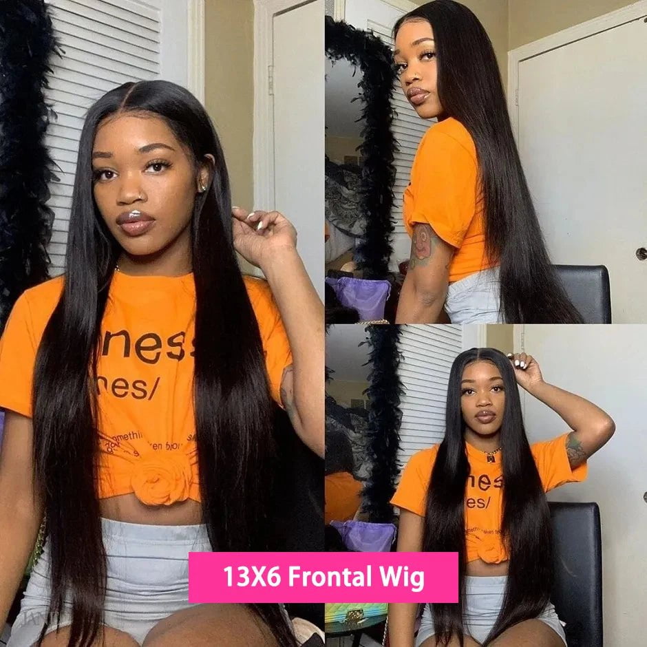 Storazone Wear Go Glueless Wig 30 34 Inch Bone Straight 13x6 HD Lace Frontal Wig Human Hair Pre plucked 6x4 Transparent HD Lace Front Wig