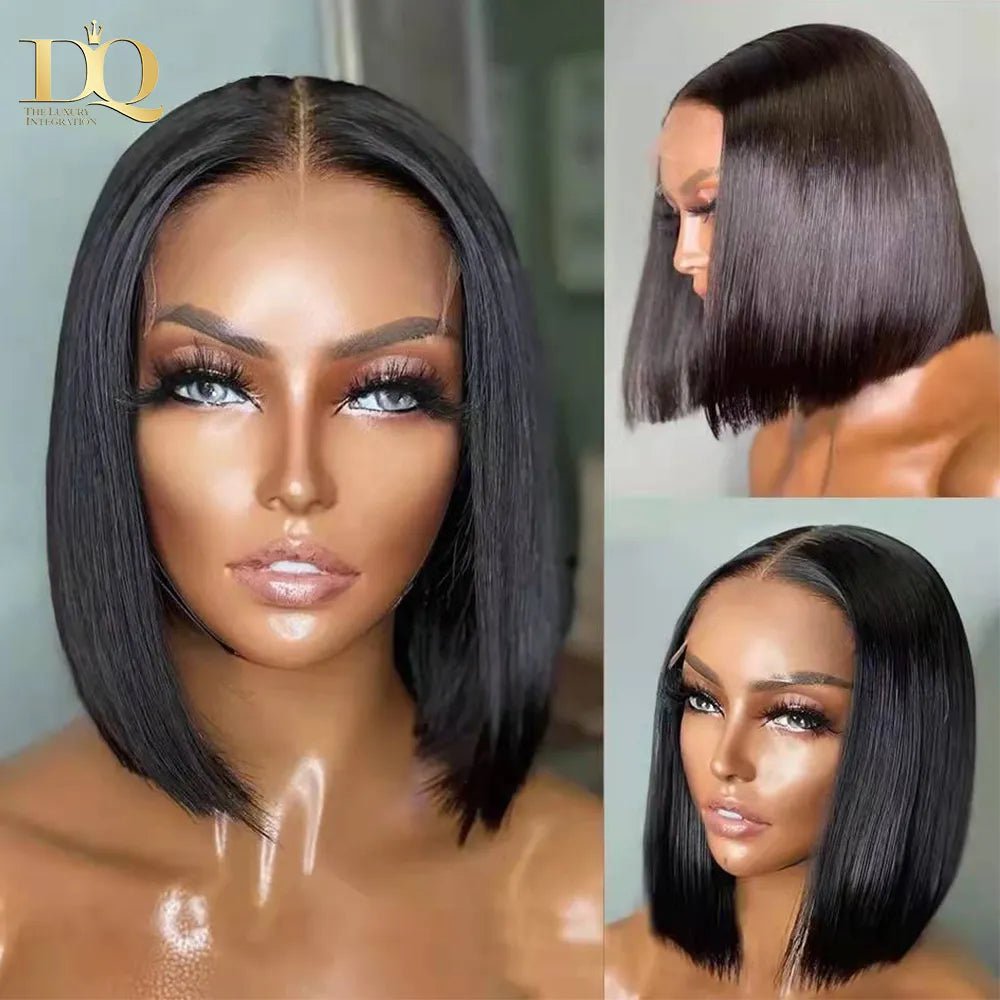 Storazone Wear Go Glueless Wig Lace Front Human Hair Wigs For Women 8-18 Inch Brazilian Straight Short Bob 13X4  Lace Frontal Real Wig