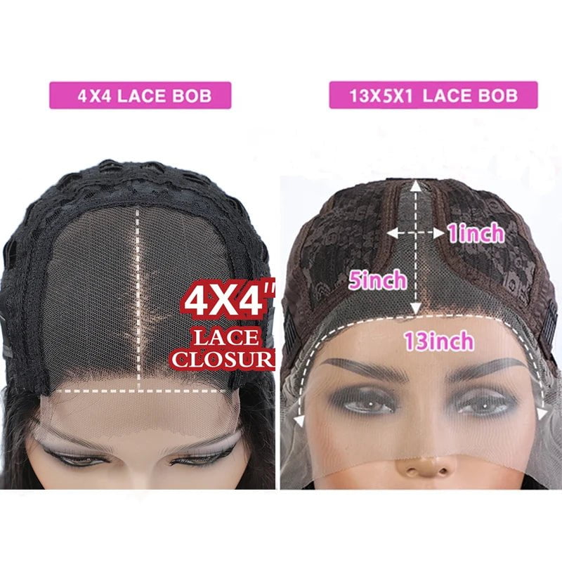 Storazone Wear Go Glueless Wig Lace Front Human Hair Wigs For Women 8-18 Inch Brazilian Straight Short Bob 13X4  Lace Frontal Real Wig