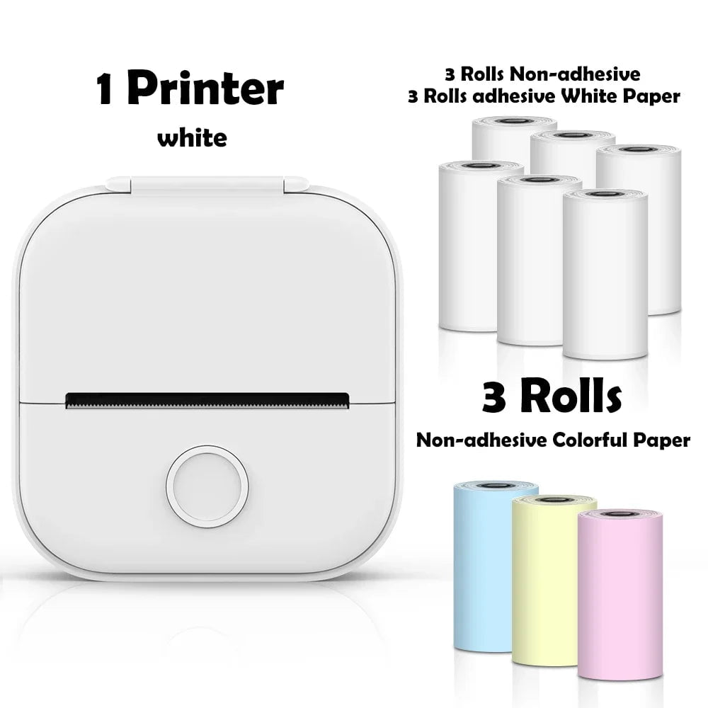 Storazone WH-Plus 9 Roll Set / CN Phomemo T02 Portable Mini Wireless Thermal Pocket Printer Self-adhesive Stickers Use for DIY,Journal Sticker impresora portátil