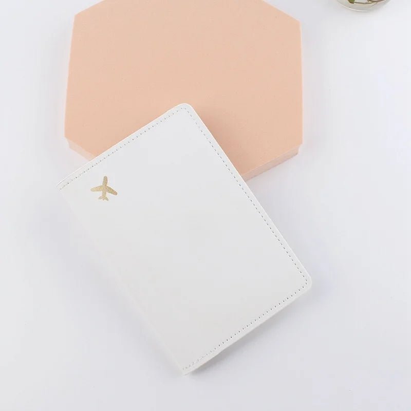 Storazone White 2023 Lover Couple Passport Cover Hot Stamping Simple Plane Women Men Travel Wedding Passport Covers Holder Fashion Wedding Gift