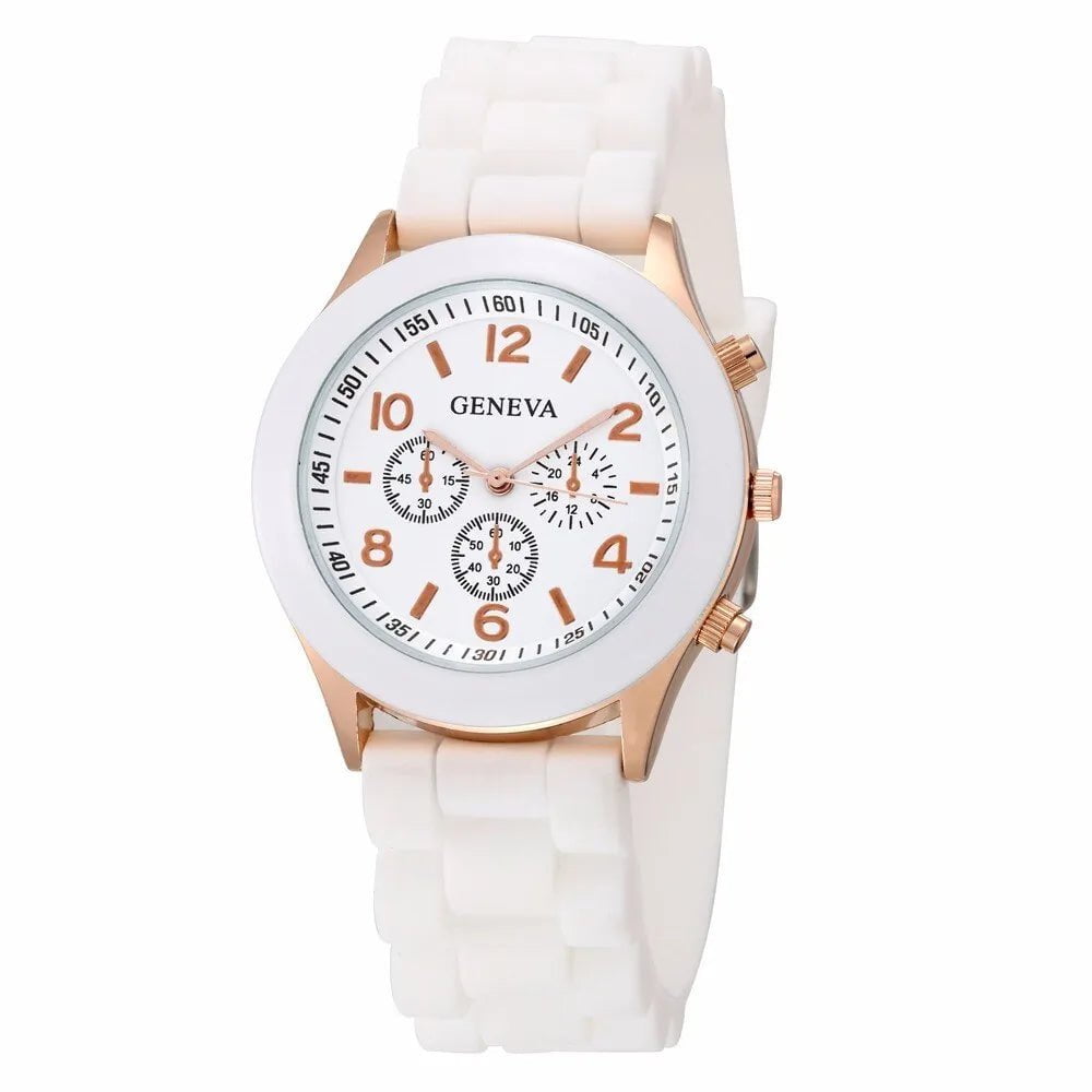 Storazone White 2023 Women Watches New Fashion Luxury Brand Women's Watch Silicone Strap Quartz Wrist Watch For Female Relogio Feminino