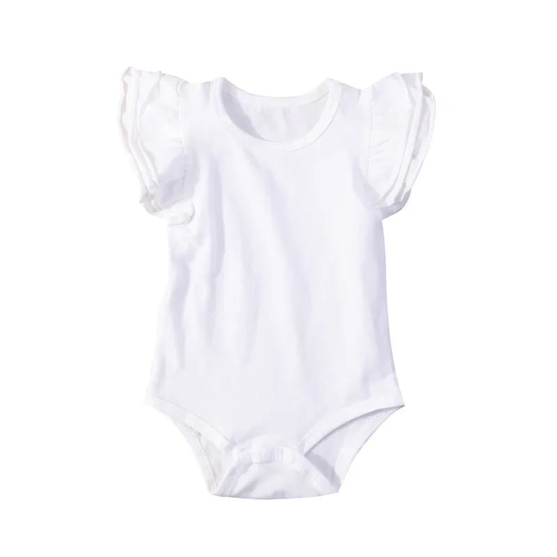 Storazone WHITE / 3M New 0-24M Baby Boys Clothes Girls Short Sleeve Romper Infant Outfits Kids Jumpsuit Newborn Ruffle Rompers