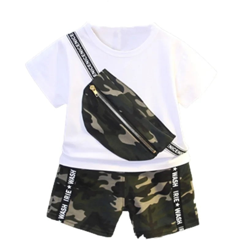 Storazone white / 5 Baby Boys Clothing Sets 0-5 Years Summer Cotton T-Shirt Children Boys Clothes Suit for Kids Outfit Shorts Outfit Infant