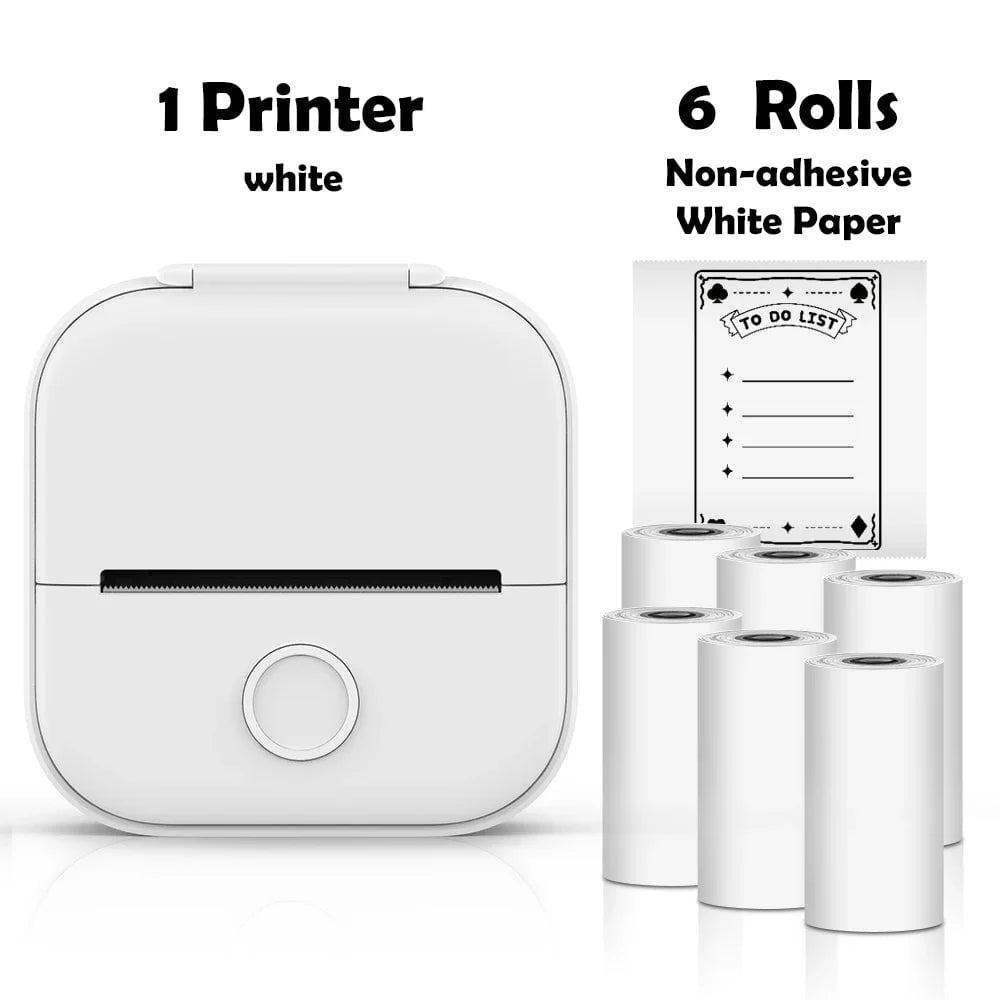 Storazone White A / CN Phomemo T02 Portable Mini Wireless Thermal Pocket Printer Self-adhesive Stickers Use for DIY,Journal Sticker impresora portátil