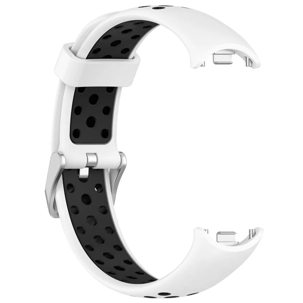 Storazone white-black / For Xiaomi Band 8 Soft Silicone Strap for Xiaomi Mi Band 8 Breathable Sport Bracelet Wristband Belt for MiBand 8 Replacement Correa Watchband