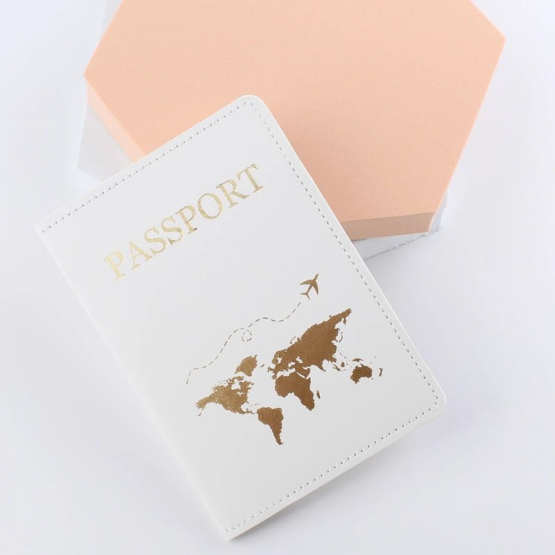 Storazone White-C 2023 Lover Couple Passport Cover Hot Stamping Simple Plane Women Men Travel Wedding Passport Covers Holder Fashion Wedding Gift