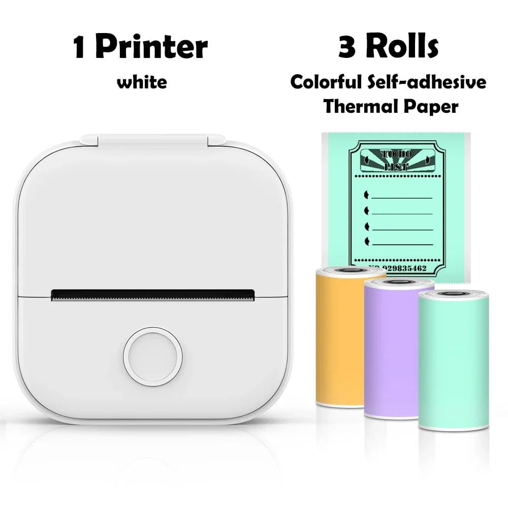 Storazone White C / CN Phomemo T02 Portable Mini Wireless Thermal Pocket Printer Self-adhesive Stickers Use for DIY,Journal Sticker impresora portátil