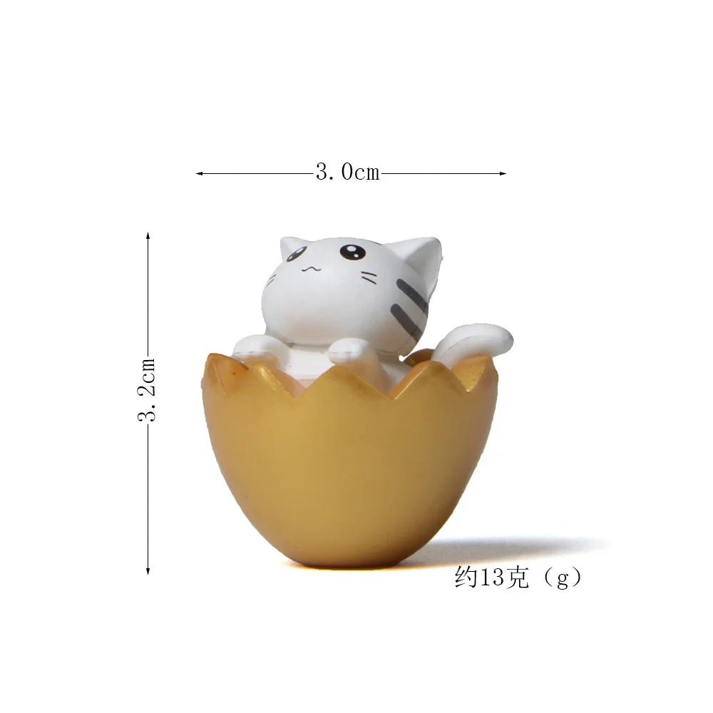 Storazone white cat figure 8 1 Cat on Toilet Resin Home Decoration Action Figure Dollhouse Landscape Accessories Fairy Garden Miniatures Desktop Model Ornament