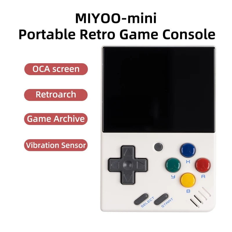 Storazone White / CHINA MIYOO MINI V4 PortableRetro Handheld Game Console 2.8Inch IPS Screen Video Game Consoles Linux System Classic Gaming Emulator