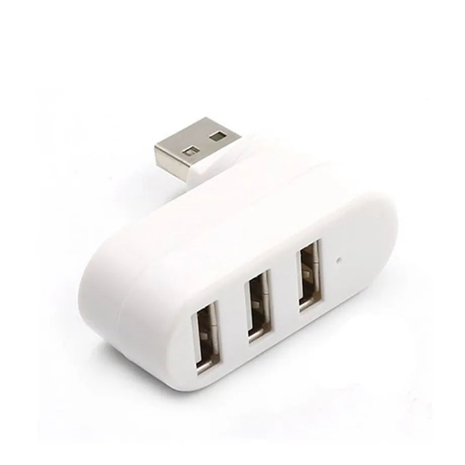 Storazone White / CHINA PzzPss USB Hub 2.0 Adapter Rotate High Speed U Disk Reader Splitter 3 Ports USB 2.0 For Computer PC Laptop Mac Mini Accessories