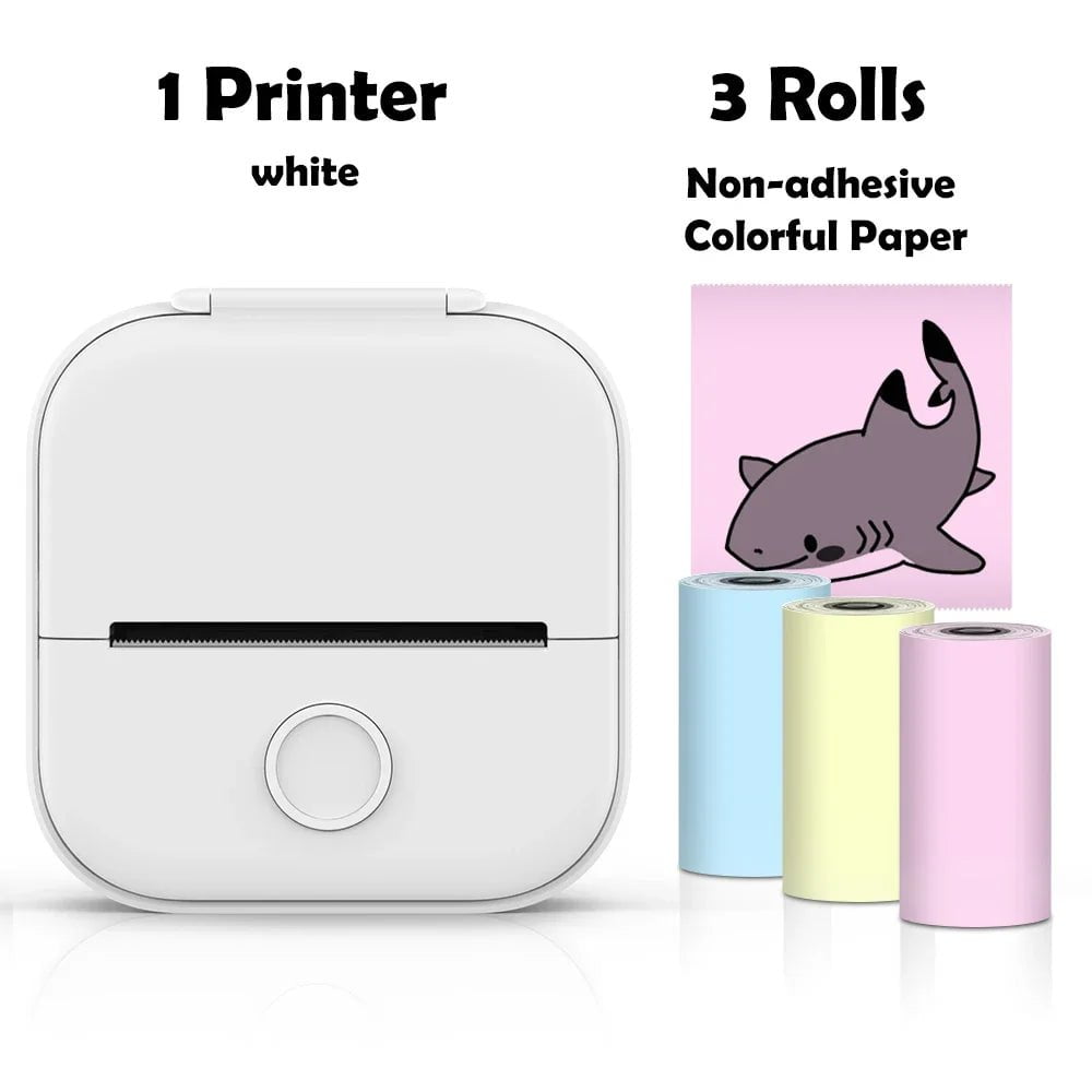 Storazone White D / CN Phomemo T02 Portable Mini Wireless Thermal Pocket Printer Self-adhesive Stickers Use for DIY,Journal Sticker impresora portátil