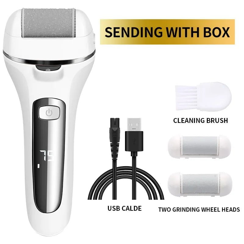 Storazone White Electric Grinding Pedicure Tools Foot Sandpaper File for Heels Professional Foot Care Tool Dead Hard Skin Callus Remover