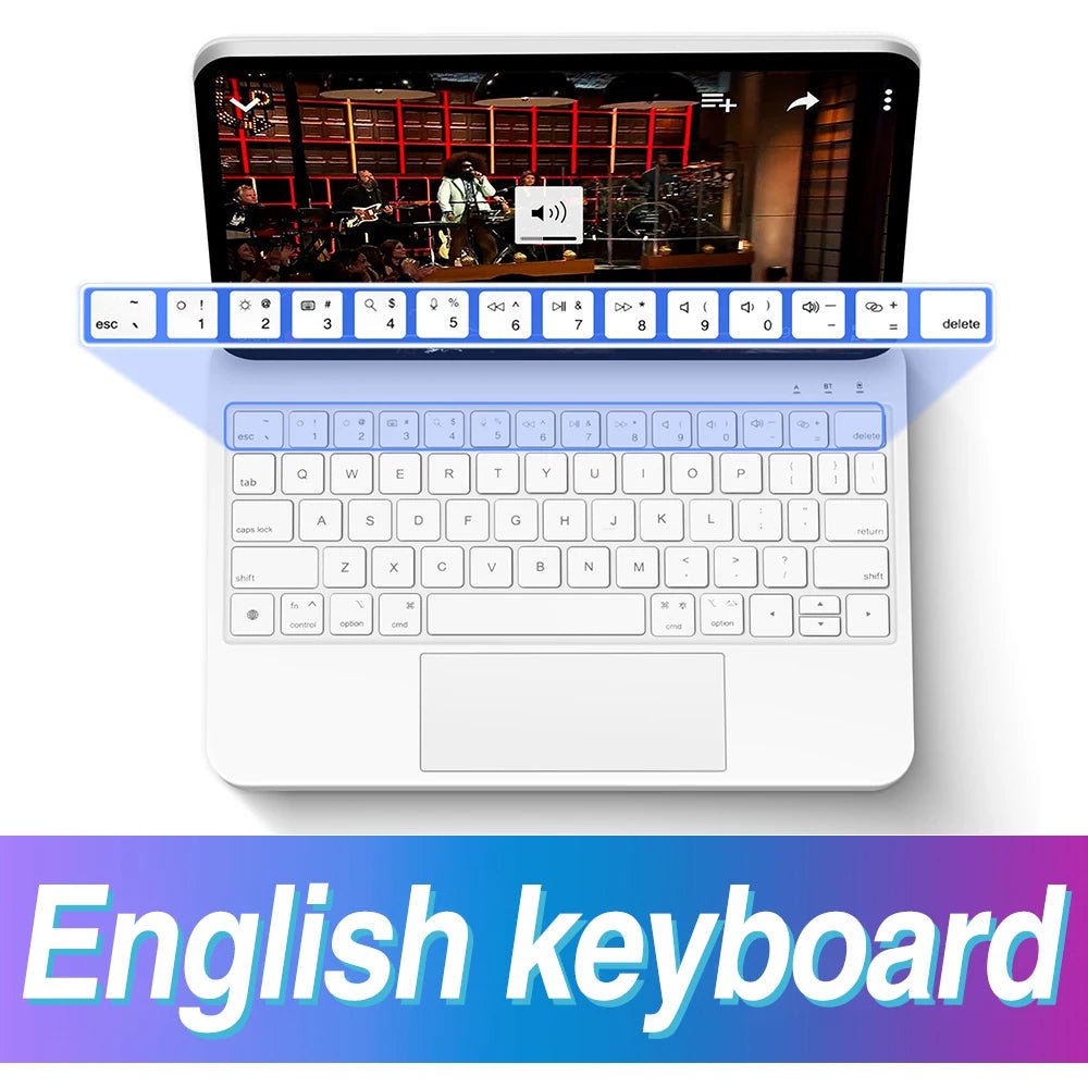 Storazone White English / Pro 11 2018 - 2022 GOOJODOQ Magic Keyboard for iPad Pro 11 12 9 12.9 Air 4 Air 5 for iPad 10th Generation Pro 12 9 6th 5th 4th 3rd Gen Cover Case