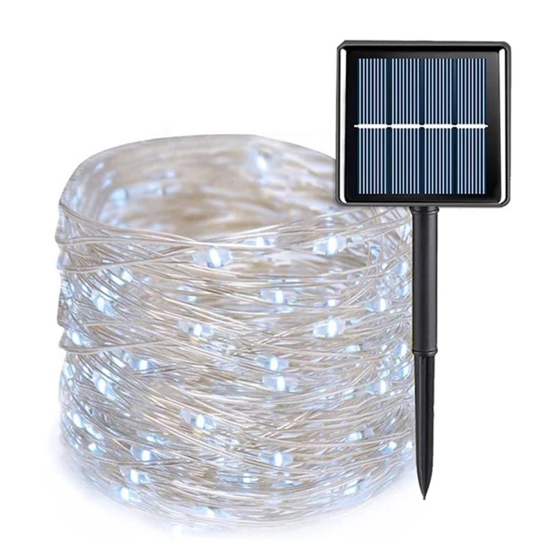 Storazone white light / 32M 300LED 5M/12M/22M/32M Solar Light Outdoor Garden Fairy String Light Led Twinkle Waterproof Lamp for Christmas Patio Tree Party