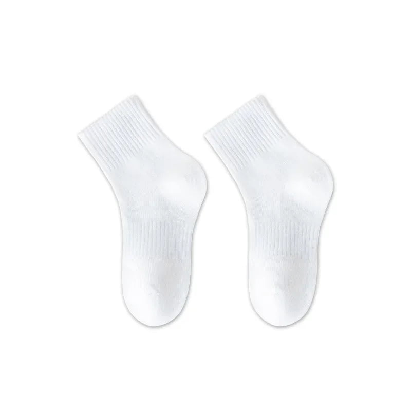 Storazone White-Medium / 1-3 years old Three Lengths of Children Socks Boys Girls Black White Gray Striped Socks Baby Kids School Student Uniform Socks Sport Clothes