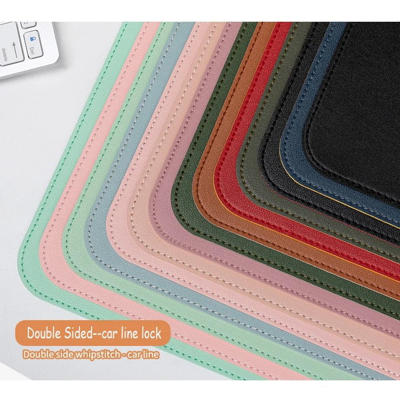 Storazone white mousepad Portable Mouse pad large Gaming Waterproof Non-slip PU Leather Suede Desk Mat Computer Keyboard desk pad Mats