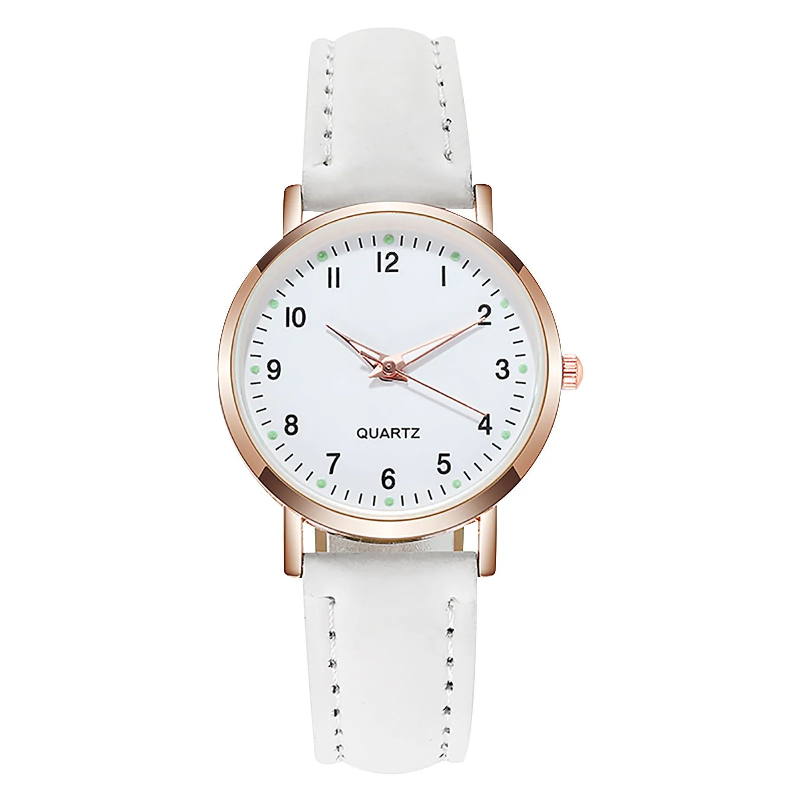 Storazone WHITE NEW Watch Women Fashion Casual Leather Belt Watches Simple Ladies' Small Dial Quartz Clock Dress Wristwatches Reloj mujer