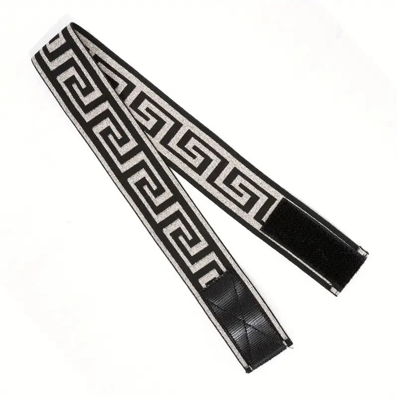 Storazone White Return pattern 4cm Wide Elastic Bands For Wig Lace Melting Band Edges Wig Band For Keeping Wigs In Place & Lace Frontal Melt Edge Wrap Non Slip