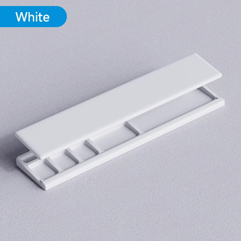 Storazone White soft cover Hagibis Keyboard Wrist Rest Pad Ergonomic Soft Memory Foam Support Desktop Storage Box Easy Typing Pain Relief for Office Home