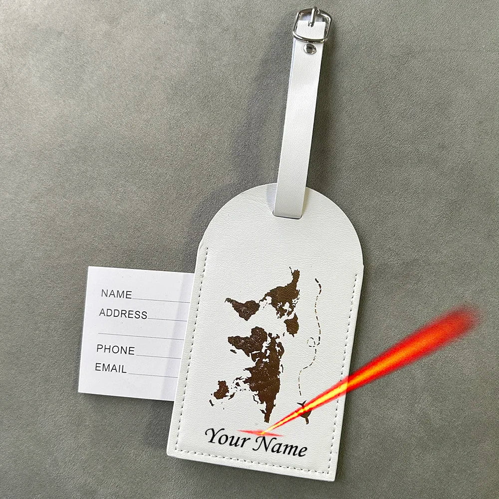 Storazone white tags Cute Personalised Passport Cover Women with Names Engraved Passport Holder for Couples
