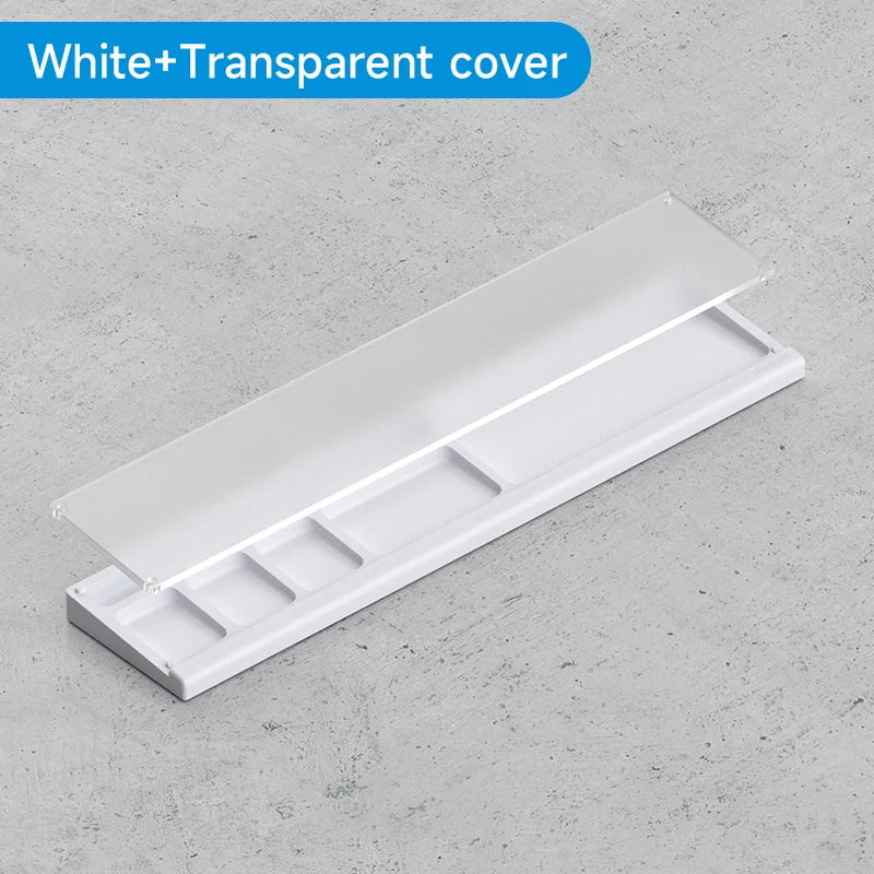 Storazone White transparent Hagibis Keyboard Wrist Rest Pad Ergonomic Soft Memory Foam Support Desktop Storage Box Easy Typing Pain Relief for Office Home