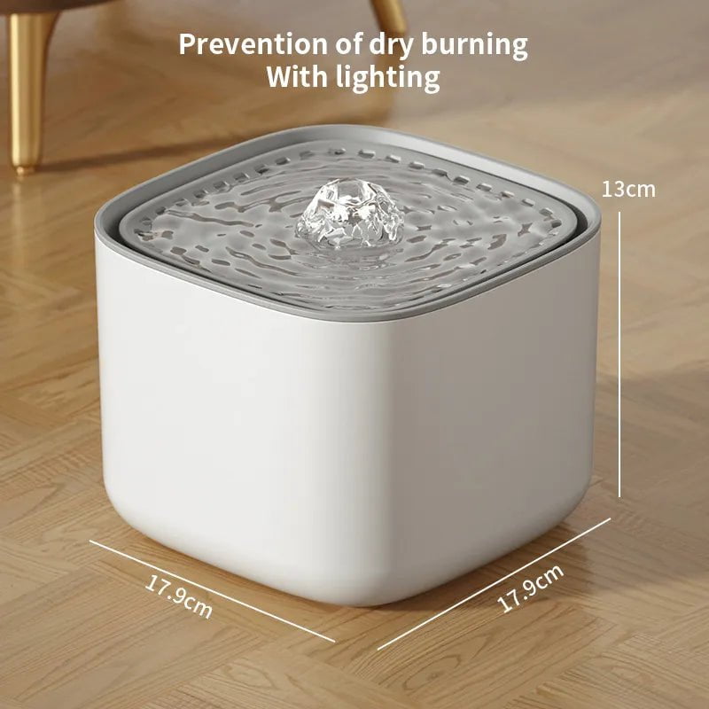 Storazone White Upgrade / USB / 3L 3L Cat Water Fountain Auto Recirculate Filter Large Capacity Filtring Cat Water Drinker USB Electric Mute Cats Water Dispenser