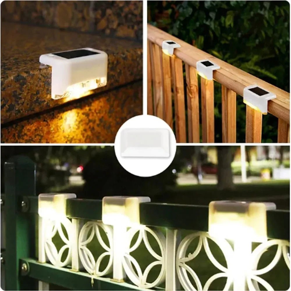 Storazone White warm  light / 24PCS / CHINA Solar Lamp Path Deck Outdoor Stair Light Garden LED Lights Waterproof Balcony Lighting Solar Lamp for Garden Step Patio Fence