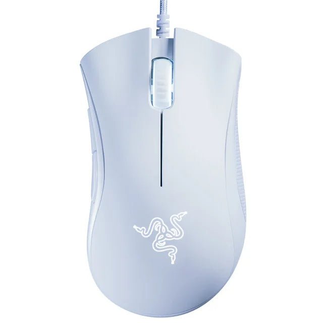 Storazone White  With Box Original Razer DeathAdder Essential Wired Gaming Mouse Mice 6400DPI Optical Sensor 5 Independently Buttons For Laptop PC Gamer