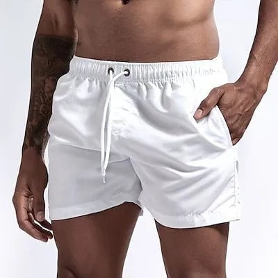 Storazone White / XXXL Swim Trunks Swim Shorts for Men Quick Dry Board Shorts Bathing Suit Breathable Drawstring With Pockets for Surfing Beach Summer